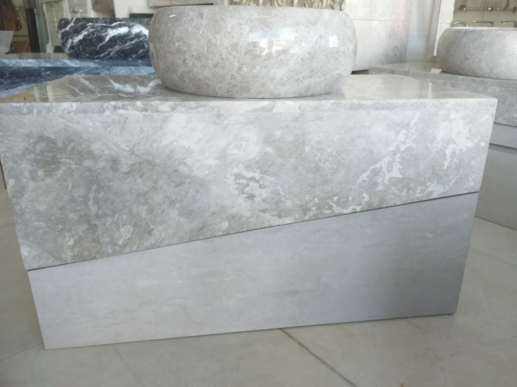 روشویی ترکیبی سنگ و پی وی سی